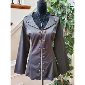 Dominion Women Black Long Sleeve Casual Front Full Zipper Jacket Blazer Size XL